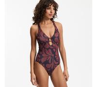 Costume da bagno intero, stampa bicolore Verde 44 (IT) - 40 (FR) Tinta unita