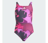 Costume da bagno junior con motivo tie-dye e V sulla schiena Aurora Black / White 5-6A
