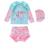 Costume da Bagno Mare Bambina, Costume da Bagno a Tre Pezzi per Bambine con Divertenti Personaggi dei Cartoni Animati Ideale per Piscina e Spiaggia