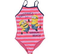Costume da Bagno Minions per Bambine - Greetings from Minion Beach Costume da Bagno per Bambini Rosa/Rosa (as3, numerico, numerico_98, numerico_104, Regolare)