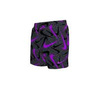 Costume da bagno nike swim breaker pebble aop 4 nero viola da ragazzo