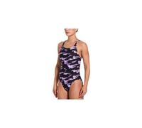 Costume da bagno nike swim hydrastrong asteroid swoosh viola da donna