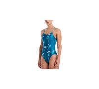 Costume da bagno nike swim hydrastrong multi print donna verde