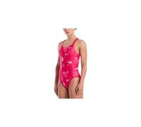 Costume da bagno Nike Swim Performance Practice Fastback One Piece rosa bianco donna - 32