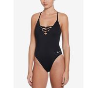 Costume da bagno Nike Swim Icon Crossback One Piece nero puro donna - XS