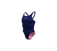 Costume da bagno nike swim logo graphic pebble fastback blu da donna