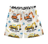 Costume da bagno per bambini, ad asciugatura rapida, pantaloncini da jogging per bambini, costume da bagno per vacanze 2T, Dio dice che sono costruzione Bibbia Versi Camion, 5 anni