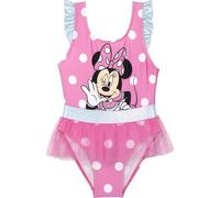 Costume da bagno per bambini di Minnie Mouse - Rosa e bianco - 7 anni - Costume da bagno per bambina in 85% poliestere e 15% elastan di 210 g/m2 - Asciugatura rapida - Prodotto originale