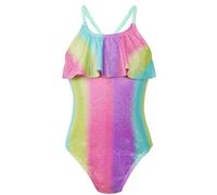 Costume da Bagno per Ragazze Costume da Bagno Carino per Vacanze Estive Piscina Spiaggia Mare Lezione di Nuoto, Asciugatura Rapida, 2~10 Anni (IT, età, 5 Anni, 6 Anni, Arcobaleno)