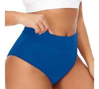 Costume da bagno per ragazze e donne, costume da bagno a 4 strati a vita media per nuoto, biancheria intima sportiva da donna, a prova di perdite, per donne, adolescenti, ragazze, Blu, L