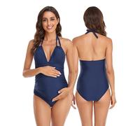 Costume Da Bagno Premaman Piscina Costume Premaman Costumi Interi Donna Abito Estivo Intero Con Ferretto Non Imbottito Modellante Nero Guaina Gravidanza Asciugatura Rapida Pantaloncini 2Xl Salopette