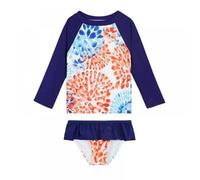 Costume da Bagno Ragazze 2 Pezzi con Volant, Sirena Manica Lunga Costume Piscina Bambina Anti-UV UPF 50+ Set per Spiaggia, Piscina Rash Guard per Bambina 3-9 Anni #I313B