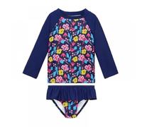 Costume da Bagno Ragazze 2 Pezzi con Volant, Sirena Manica Lunga Costume Piscina Bambina Anti-UV UPF 50+ Set per Spiaggia, Piscina Rash Guard per Bambina 3-9 Anni #I313B