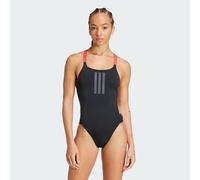 adidas Performance - Ripstream - Costume da bagno nero / rubino puro con 3 strisce e incrocio sul retro W42