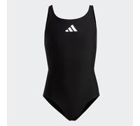 adidas Solid Small Logo Swimsuit, Costume da Bagno Bambine e ragazze, Black / White, 7-8 anni