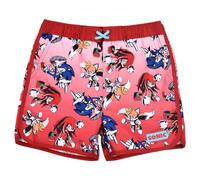 COSTUME DA BAGNO SONIC KNUCKLES TAILS PANTALONCINI ROSSO MARE BERMUDA BAMBINI