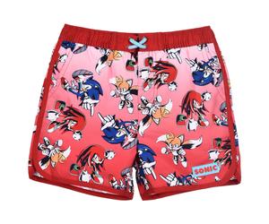 COSTUME DA BAGNO SONIC KNUCKLES TAILS PANTALONCINI ROSSO MARE BERMUDA BAMBINI