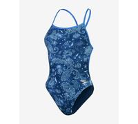 Costume da bagno Speedo Allover Vback One Piece blu donna - 28