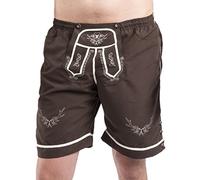 Costume da bagno stile tirolese - Pantaloncini da bagno marrone Small