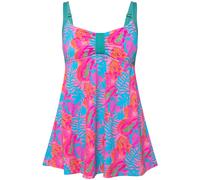 Costume da bagno Ulla Popken da donna taglie forti stampa foglie neon coppe...