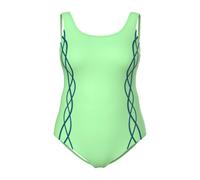 Ulla Popken Badeanzug, Pipings, ohne Softcups, Unterbrustband Costume Intero, Kiwi, 52 Donna