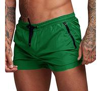 Costume da Bagno Uomo Pantaloncino Costumi da Bagno Uomo Nuoto Surf Costume Boxer Mutanda Corto Short da Mare Piscina Pantaloncini da Bagno Maschili Shorts Uomo Elastico Asciugatura Rapida Verde 2XL