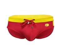 Costume Da Bagno Uomo Slip - Costume Piscina Uomo Calzoncini Da Nuoto Pantaloni Corti Elastico A Vita Coulisse Swim Trunks Brief Da Surf Hotspring Sulla Spiaggia Con Stampa Bandiera Nazionale