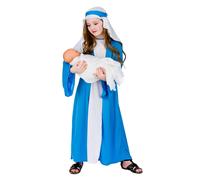 Costume Da Bambina Della Vergine Maria Per Natale Gioco Di Natività Nuovo