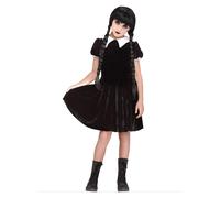 Fun World Gotico Ragazza Mercoledì Famiglia Addams Bambino Costume Halloween