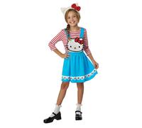 Costume Da Bambina In Salopette Blu Hello Kitty