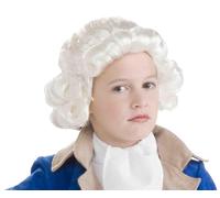 Costume Da Bambino Coloniale Con Parrucca Bianca Taglia Unica