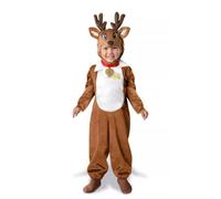 Costume Da Bambino Con Elfo Sul Ripiano E Pet Reindeer