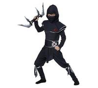 Costume Da Bambino Da Ninja Guerriero Karate Assassino Di Halloween S-L 00473