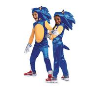 Disguise Costume Deluxe Sonic per bambini, costume ufficiale Sonic Prime e copricapo, taglia 10-12
