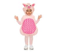 Costume Da Bambino In Peluche Con Cappuccio Di Maialino Rosa
