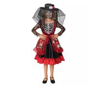 Costume Da Bambino Premium Catrina Con Rose E Teschio