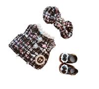 Costume da bambola alla moda da 17 cm, con scarpe, papillon, per la prima e la seconda generazione, per esporre la collezione di vestiti seduti