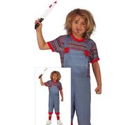 Costume da bambola di pezza horror per bambino di 7-9 anni