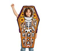 Costume da bara da uomo | Abbigliamento da scheletro a forma di bara ampia | Abiti da bara di vampiro di Halloween, per donne uomini e bambini, cosplay, oggetti di scena per esibire palcoscenico tema