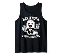 Costume da Barman Fantasma di Halloween I Serve The Boos Uomo Donna Canotta