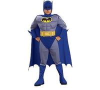 Costume Da Batman Brave & Bold Deluxe Con Petto Muscoloso Per Bambino Grande