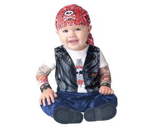 Costume Da Biker Nato Per Essere Selvaggio Bambino Infante 18-24 Mesi