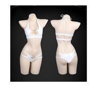 Costume da bikini sexy da diavolo in stile scuro, costume da lingerie, serie Magic Night, Little Devil Anime(White)