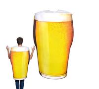 Costume da Birra Uomo realistico a forma di Boccale di Birra