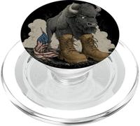 Costume da bisonte militare per amanti simbolici e campi di battaglia PopSockets PopGrip per MagSafe