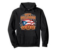 Costume da Boricua Pride Easy con Bandiera di Porto Rico e Buon Halloween Felpa con Cappuccio