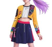 Costume Da Cacciatrice Di Cantanti Pop Demoniache Per Bambine -Abiti Da Gioco Di Ruolo Per Feste Di Halloween, Costume Da Cantante Leader Cosplay Per Ragazze Dai 3 Ai 14 Anni