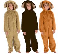 Costume da cagnolino marrone di peluche 9-11 Anni