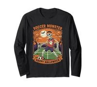 Costume da Calcio con Scheletro Felice Halloween Maglia a Manica