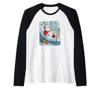 Costume da Camera d'ospedale con Babbo Natale a Letto Maglia con Maniche Raglan